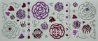 Pink Rose Glitter Foam Stickers with Colorful Foam for Gifts