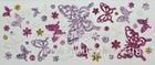 Kawaii Glitter Foam Stickers with Colorful Shinning Butterfly PVC