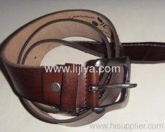 leather belt removable buckle