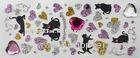 Japan Style Glitter Foam Stickers , Cats Love Heart Shinning Stickers