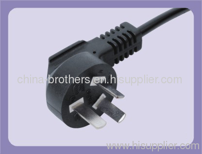 3 Pins 250V Chinese power cord plug with cable