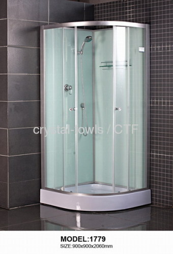 simple shower cabin with hand shower