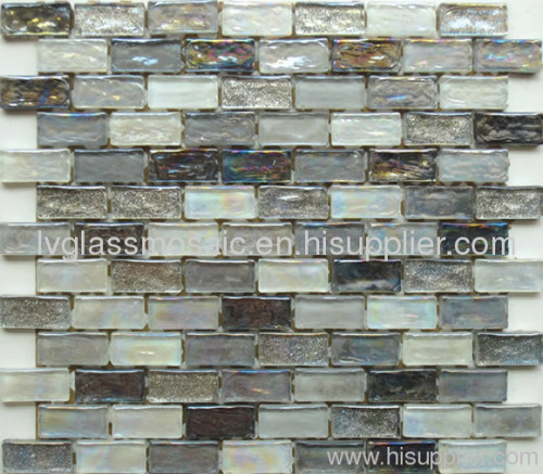 Luster glass mosaic Brick for wall and floor decoration M8LC252