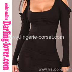 Black Long Sleeve Fashion Clubwear