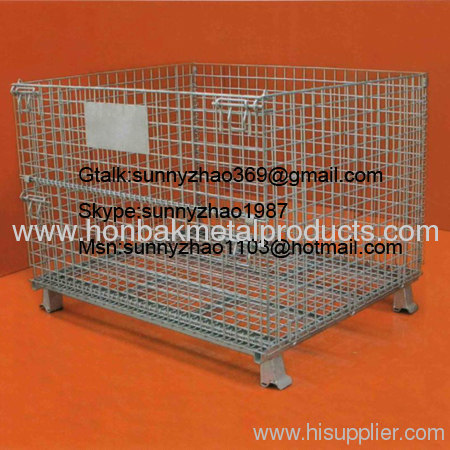 Gavanized Folding Wire Mesh Pallet&Storage Cage
