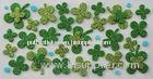 Luckly Four Leaf Clover 3D Glitter EVA Stickers for Wall Non-toxic