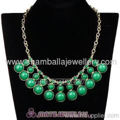 Wholesale fashion green bubble bib Dress Necklace For women