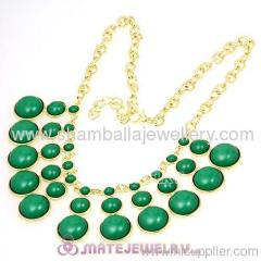 Wholesale fashion green bubble bib Dress Necklace For women