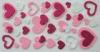 Pink Lovely Hearts PVC Sticker , 3D Dimensional Colorful Shinning