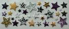 Custom Glitter Star Stickers , 5 Horn Star Clear Epoxy Stickers