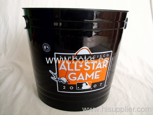 2013 black round plastic ice buckets