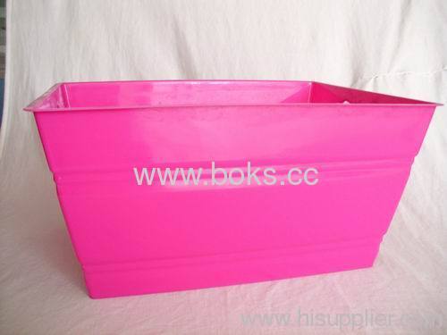 pink square plastic ice buckets with handle