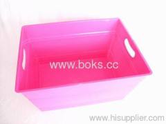 pink square plastic ice buckets with handle