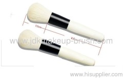 White Goat hair Blush brush with Natural wooden handle