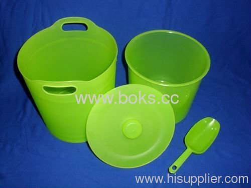 2013 4pcs plastic ice bucket sets with handle &lid