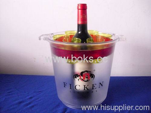 2013 plastic ice bucekt with holders