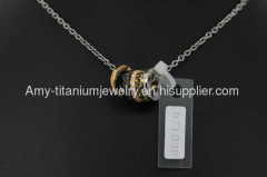 14K gold plated Titanium charm pendant