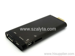 RockChip 3066, up to 1.6GHz, Cortex A9, dual-core CPU + four-core GPU android mini pc