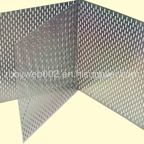 Slot holes round ends perforated metal