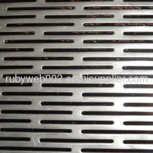 Slot holes round ends perforated metal