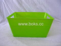 2013 green square plastic ice buckets with handle