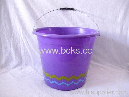 purple custom plastic bucket with handle