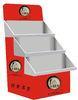 Supermarket Retail Cardboard Display Counters , Tiered Cardboard Display Rack