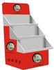 Supermarket Retail Cardboard Display Counters , Tiered Cardboard Display Rack