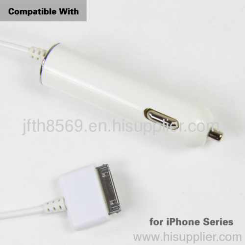 Dual usb cable 5v 1a car charger suit for iphone tablet samsung
