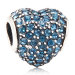 flower charm rhinestone heart beads