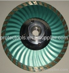 waved turbo blade with flange