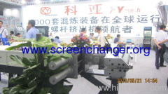 twin piston continuous hydraulic screen changer