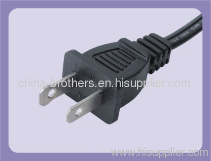 US/ American standard 2-pin power Plug with UL/ CUL approved