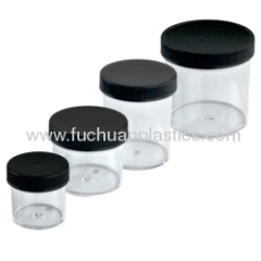 Clear polyethylene plastics jars
