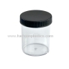 Clear Plastic Jars With Black Caps