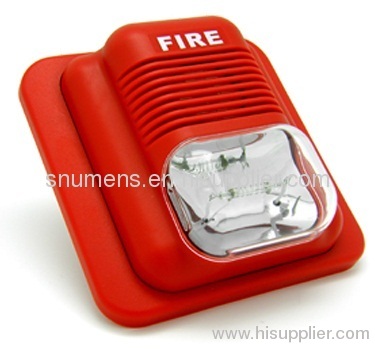 Fire siren and strobe light for fire alarm system