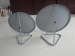 triangular base dish antenna satellite