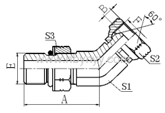 45° ELBOW SAE FEMALE 60°CONE HYDRAULEC ADAPTERS PIPE FITTING