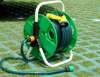 Plastic portable hose reel with hose pipe set