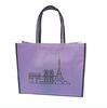 Purple PP Non Woven Shopping Bag With Pringted Advertising Logo