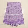 Lialic Purple African Net Lace Fabrics , Primer Shirt