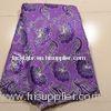 Purple Swiss Net Lace Fabric , 130 - 135cm Width