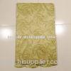 Gold Embroidered Lace Fabric For Wedding Dress , Garment