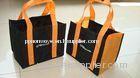 Black Spunbonded Customize PP Non Woven Wine Bag For Adevertising