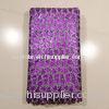 Embroidery Wedding Dress Lace Fabric , Purple