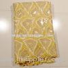 Yellow Sequin Lace Fabric , Embroidered Double Tunji