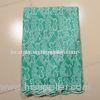 Bridal Dress Lace Fabric With Sequins , Aqua