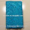 Royal Blue Sequined Lace Fabric For Party Dresses