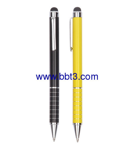 Promotional metal stylus ballpen with shinning accessories