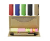 Promotional eco paper box with sticky notes and ballpen,ruler